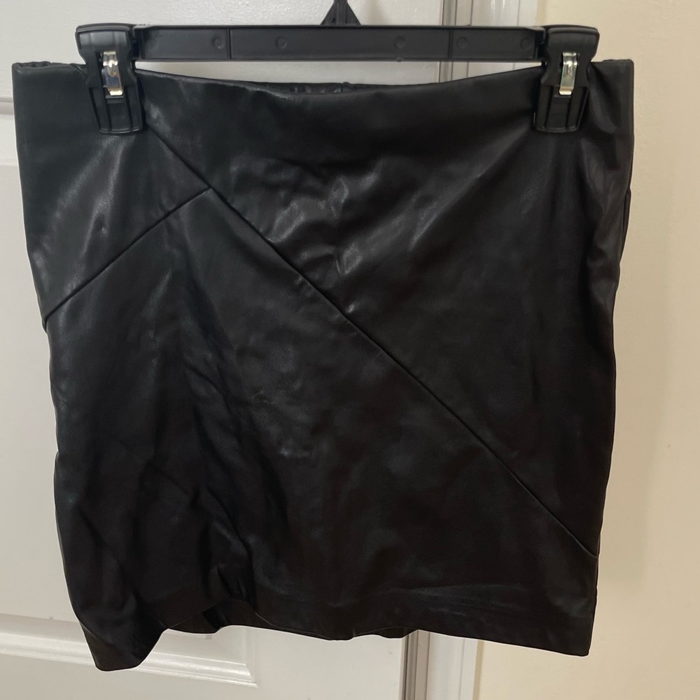 NWT Black Mini PU Skirt